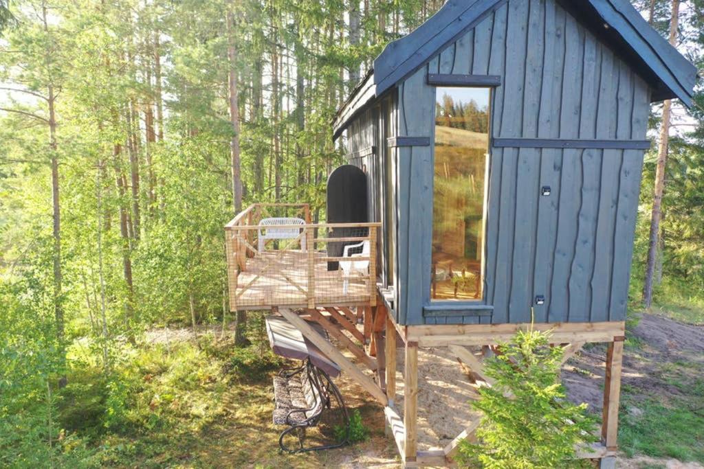 Viking House In The Tree! Jacuzzi, Sauna,Apkure! Lici  Exteriér fotografie